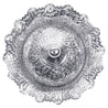 Floral Silver Colored Decorative Bowl with Matching Lid - Hijaz