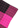 Magenta and Black Plaid Checkered Design Rectangle Women's Scarf with Tassles - Hijaz