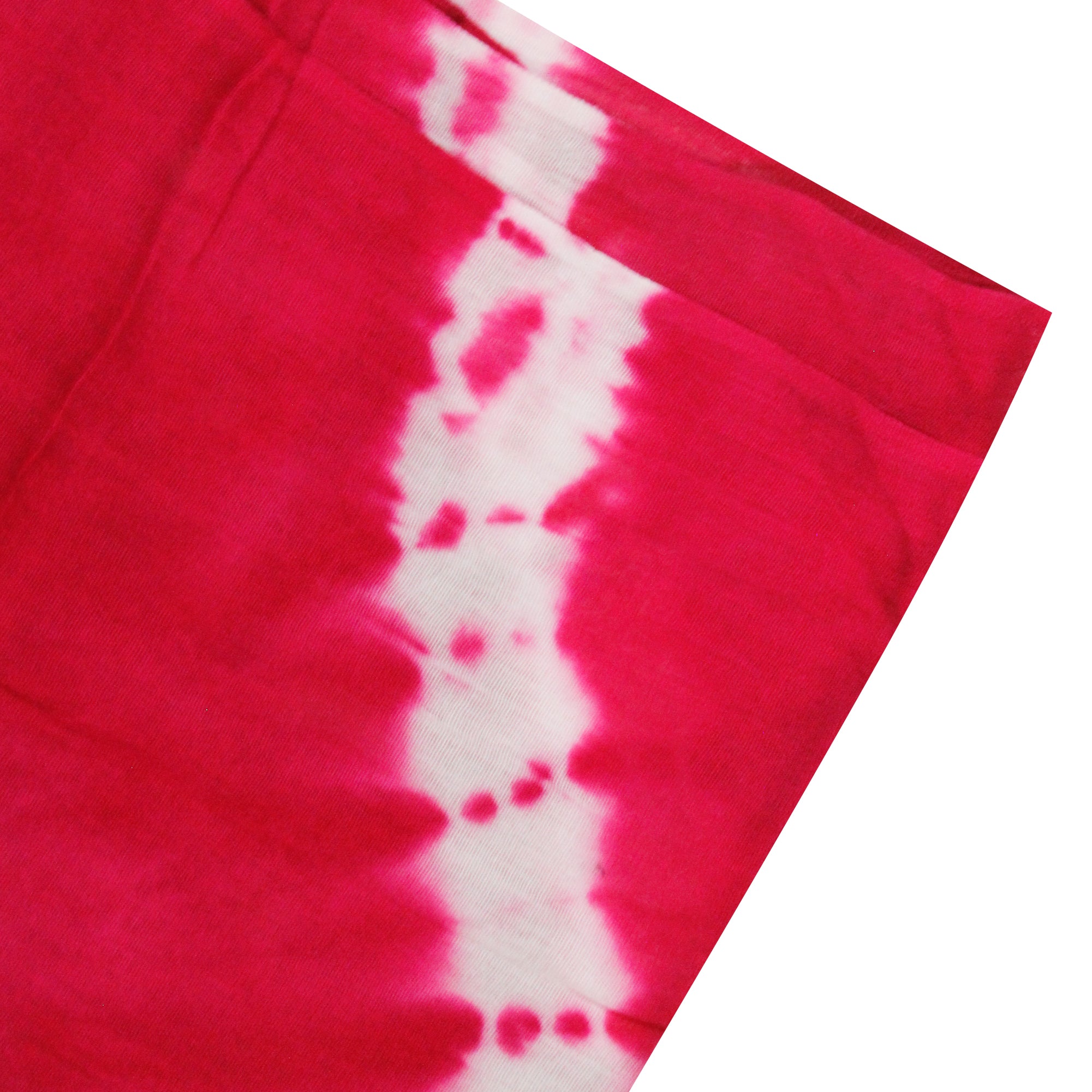 Magenta and White Tie-dye Rectangle Women's Scarf with Tassles - Hijaz