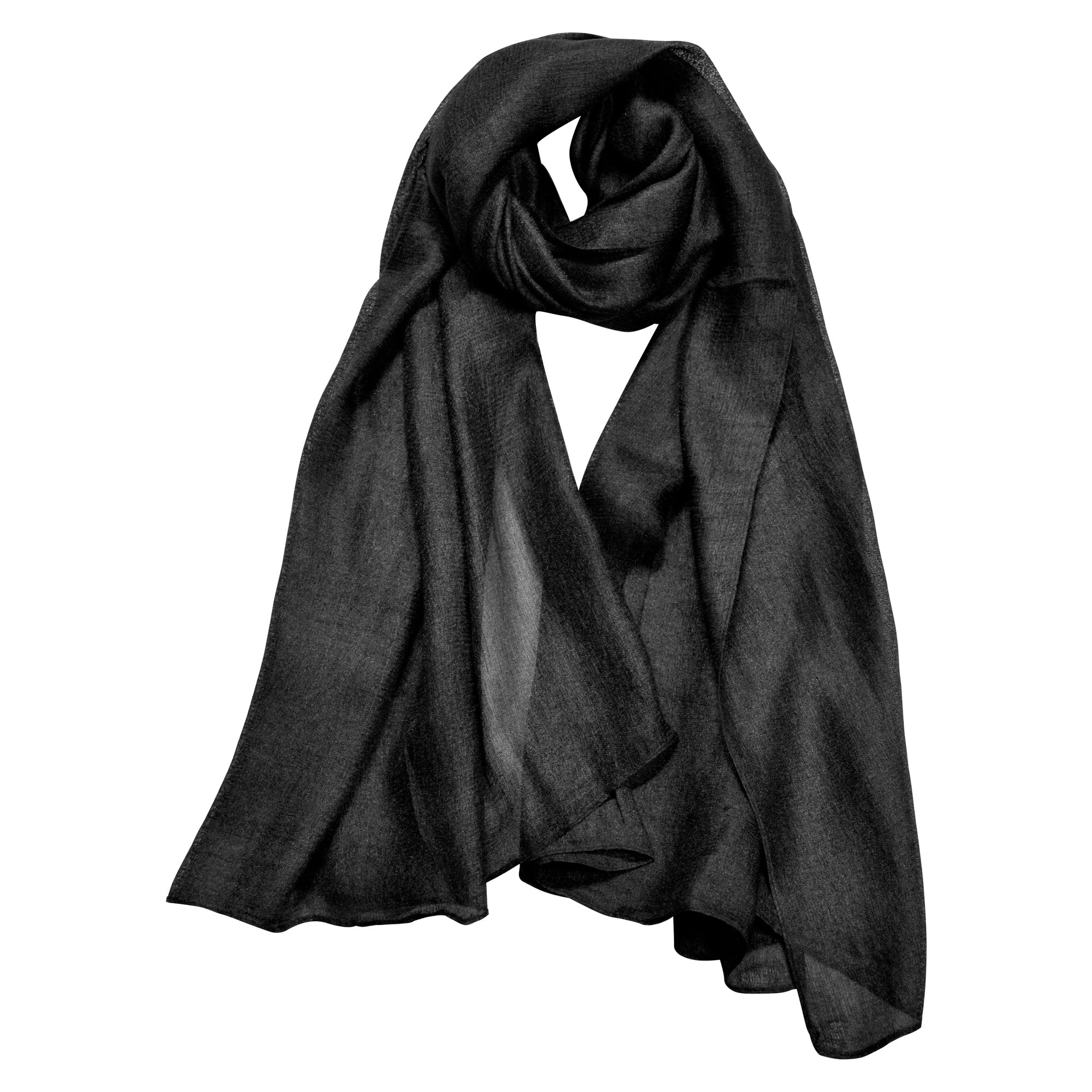 Lightweight Sheer Shiny Pure Silk Chiffon Women's Scarf - Hijaz