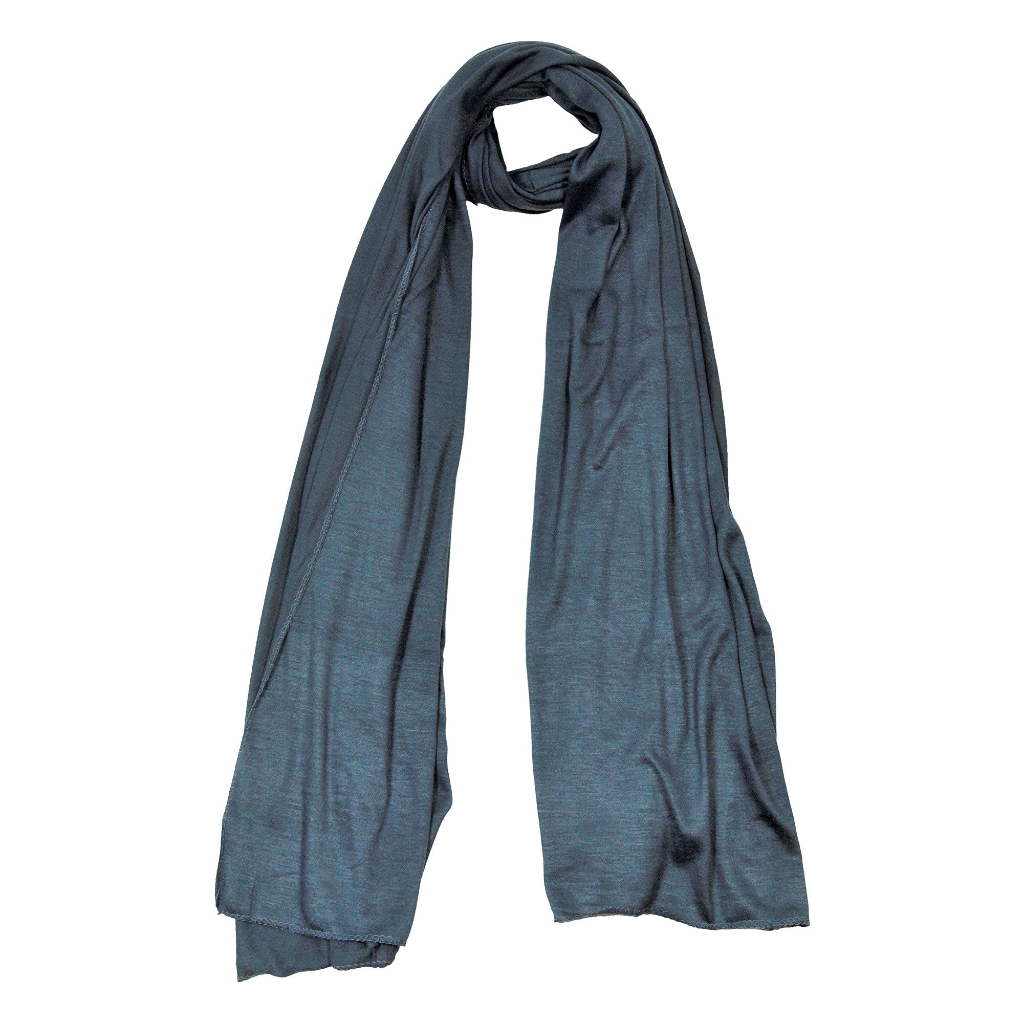 Denim Blue Super Soft Stretch Rectangle Women's Scarf Jersey - Hijaz