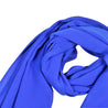 Royal Blue Lightweight Soft Sheer Chiffon Scarf Long Womens Head Wrap Shawl - Hijaz
