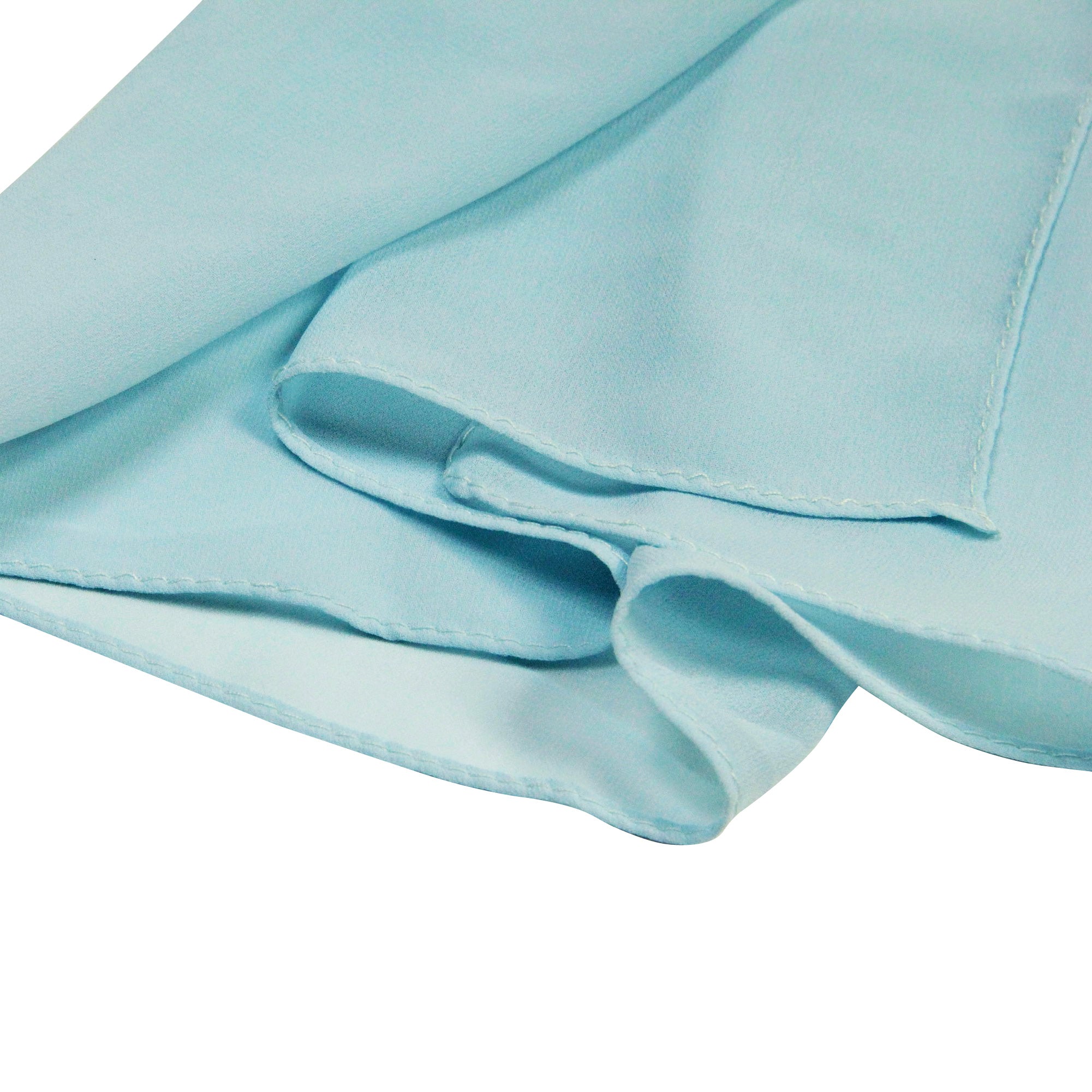Sky Blue Lightweight Soft Sheer Chiffon Scarf Long Womens Head Wrap Shawl - Hijaz