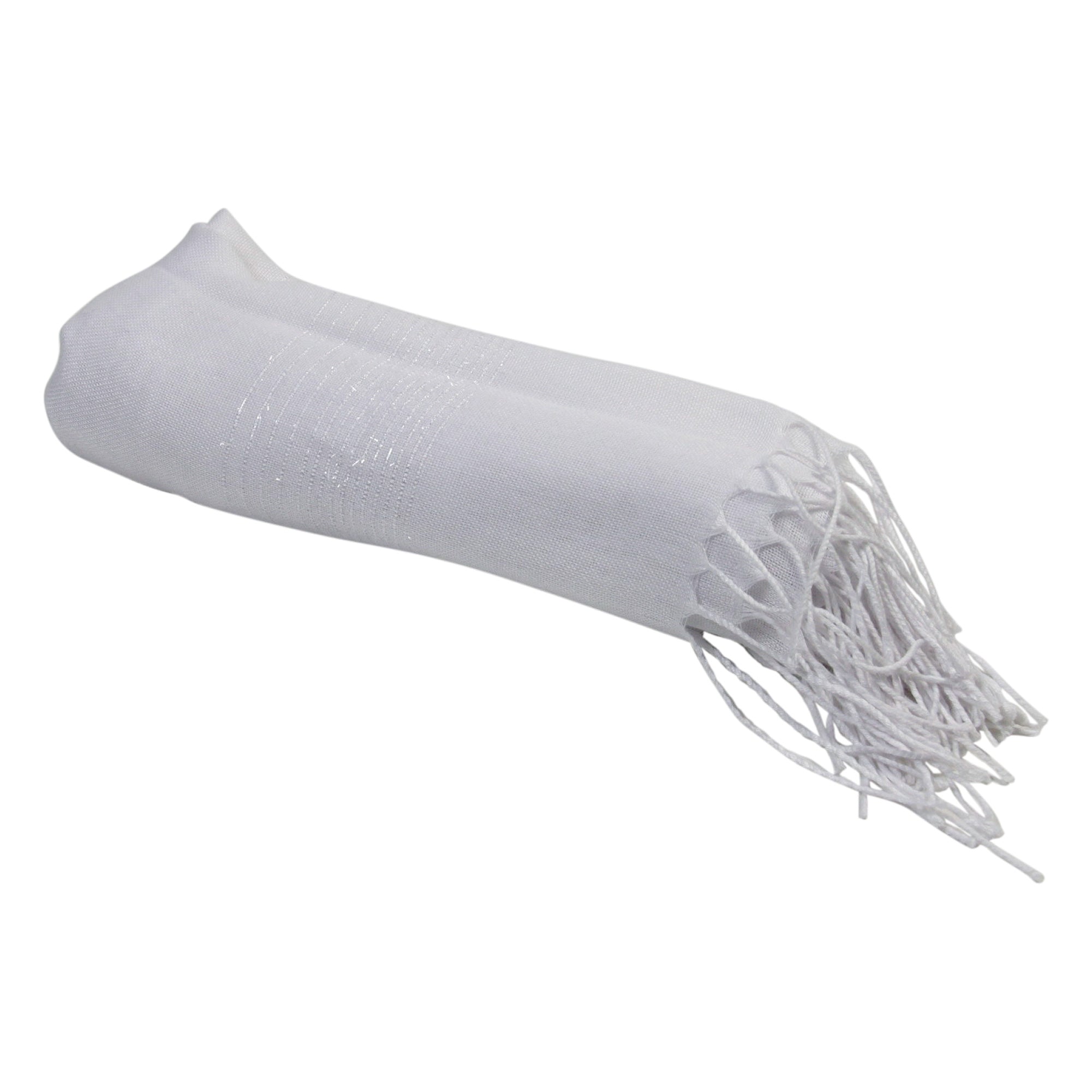 Plain White Soft Pashmina Scarf Long Women's Shawl Head Wrap - Hijaz