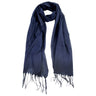 Plain Navy Blue Soft Pashmina Scarf Long Women's Shawl Head Wrap - Hijaz