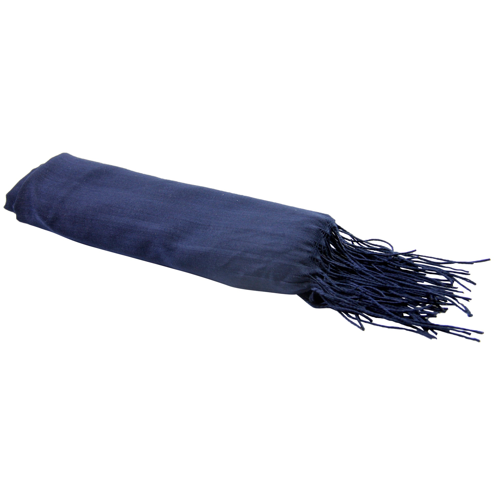 Plain Navy Blue Soft Pashmina Scarf Long Women's Shawl Head Wrap - Hijaz