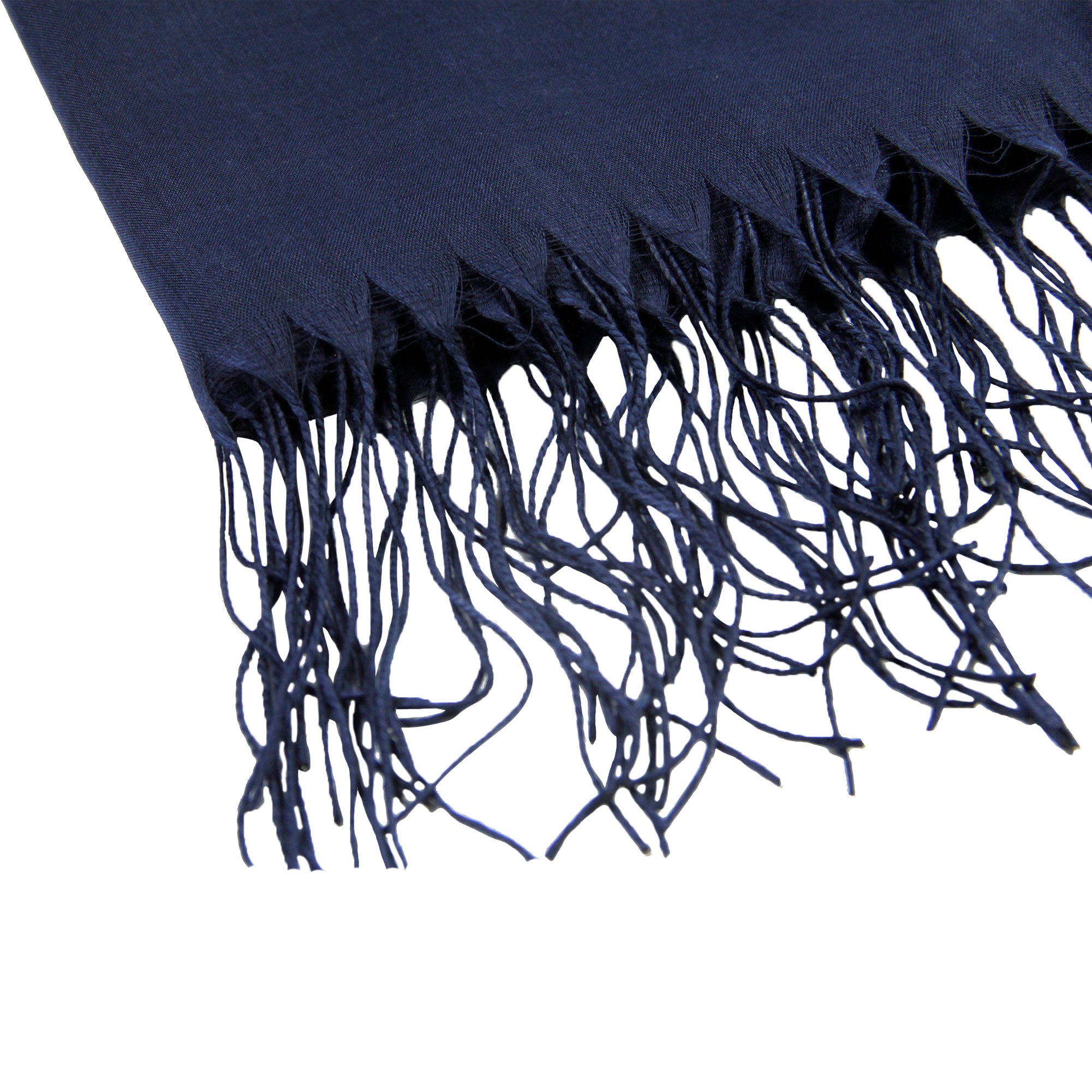 Plain Navy Blue Soft Pashmina Scarf Long Women's Shawl Head Wrap - Hijaz