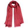 Red Soft Pashmina Scarf Long Women's Shawl Head Wrap with Stitch Design - Hijaz