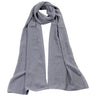 Plain Gray Turkish Soft Sheer Chiffon Scarf Long Women's Shawl Head Wrap - Hijaz