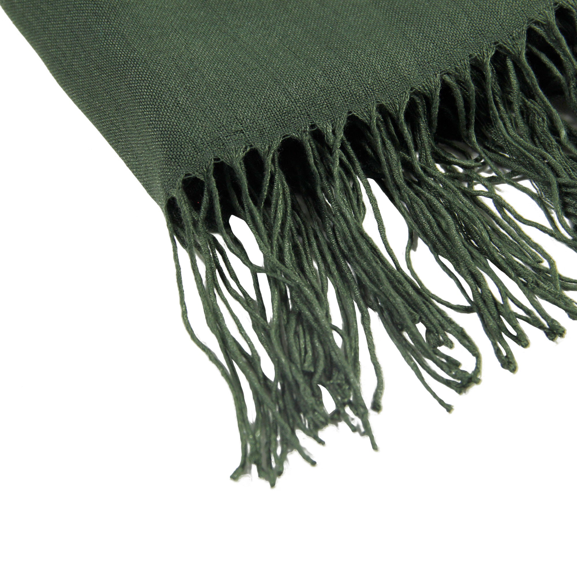 Plain Green Soft Pashmina Scarf Long Women's Shawl Head Wrap - Hijaz