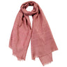 Hot Pink Soft Pashmina Scarf Long Women's Shawl Head Wrap with Stitch Design - Hijaz