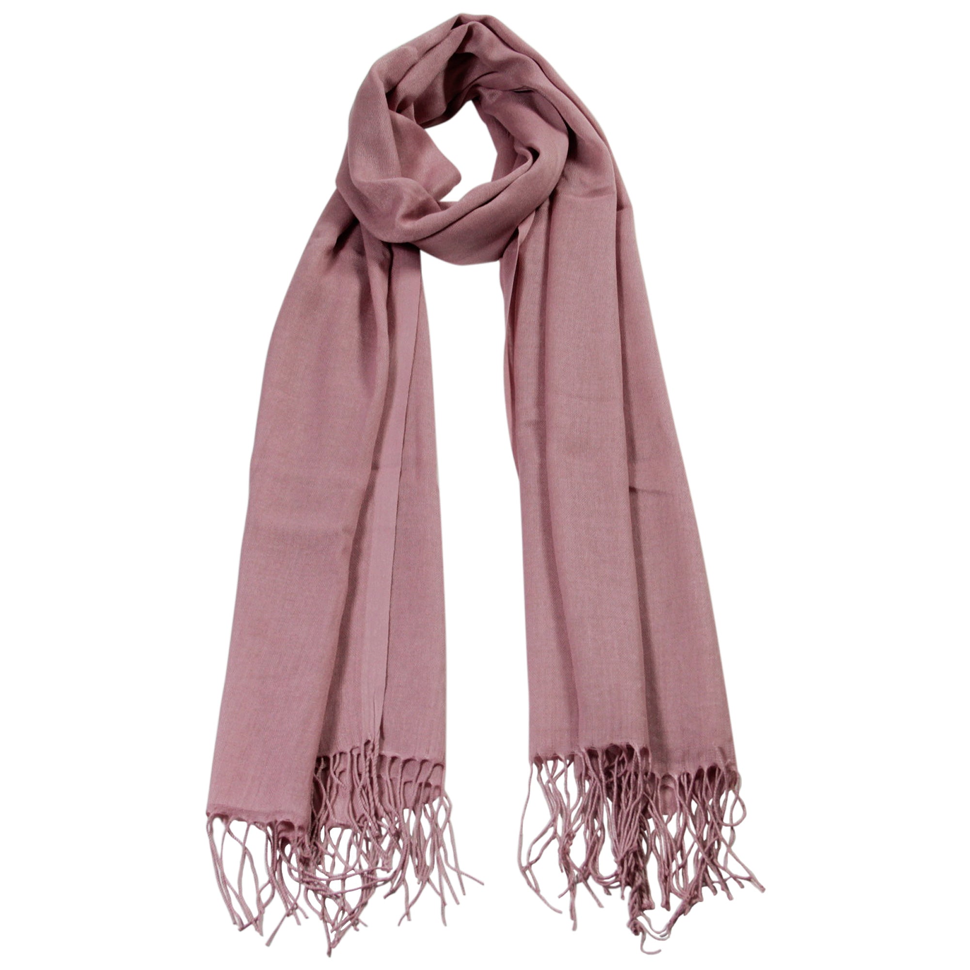 Plain Mauve Soft Pashmina Scarf Long Women's Shawl Head Wrap - Hijaz