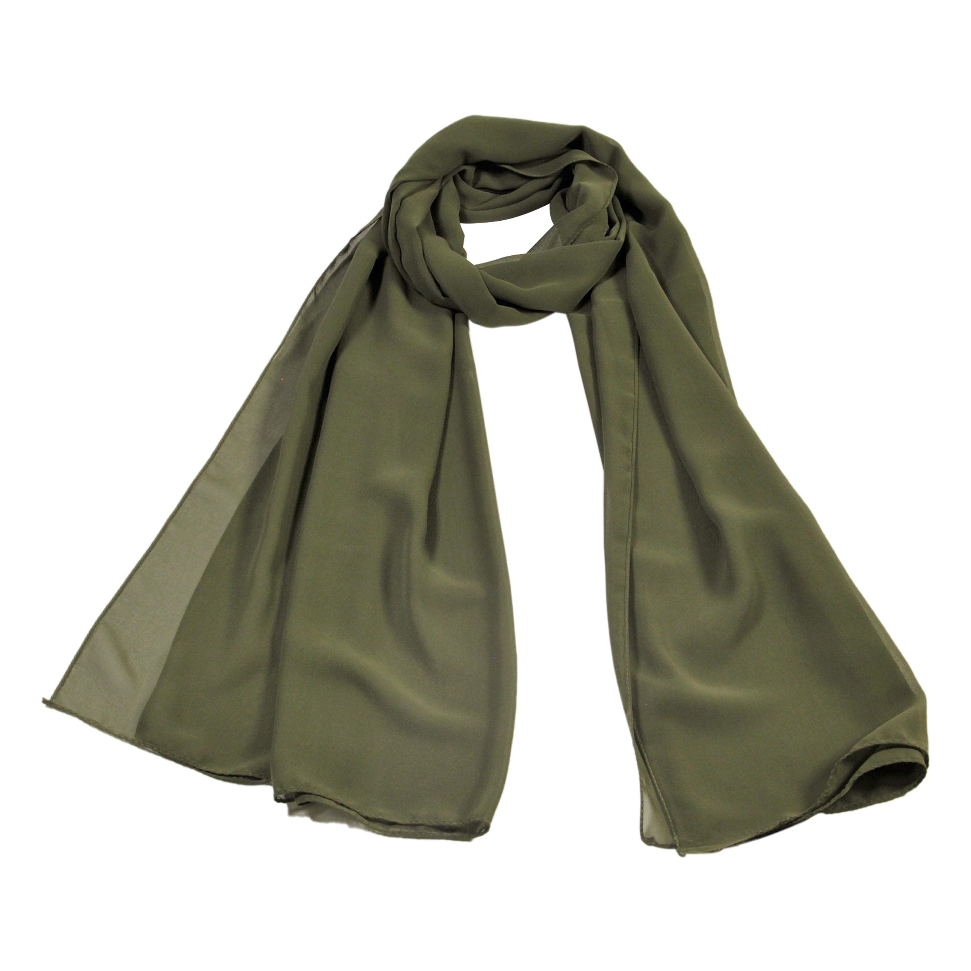 Seaweed Green Breathable Turkish Chiffon Women's Scarf Head wrap Shawl - Hijaz