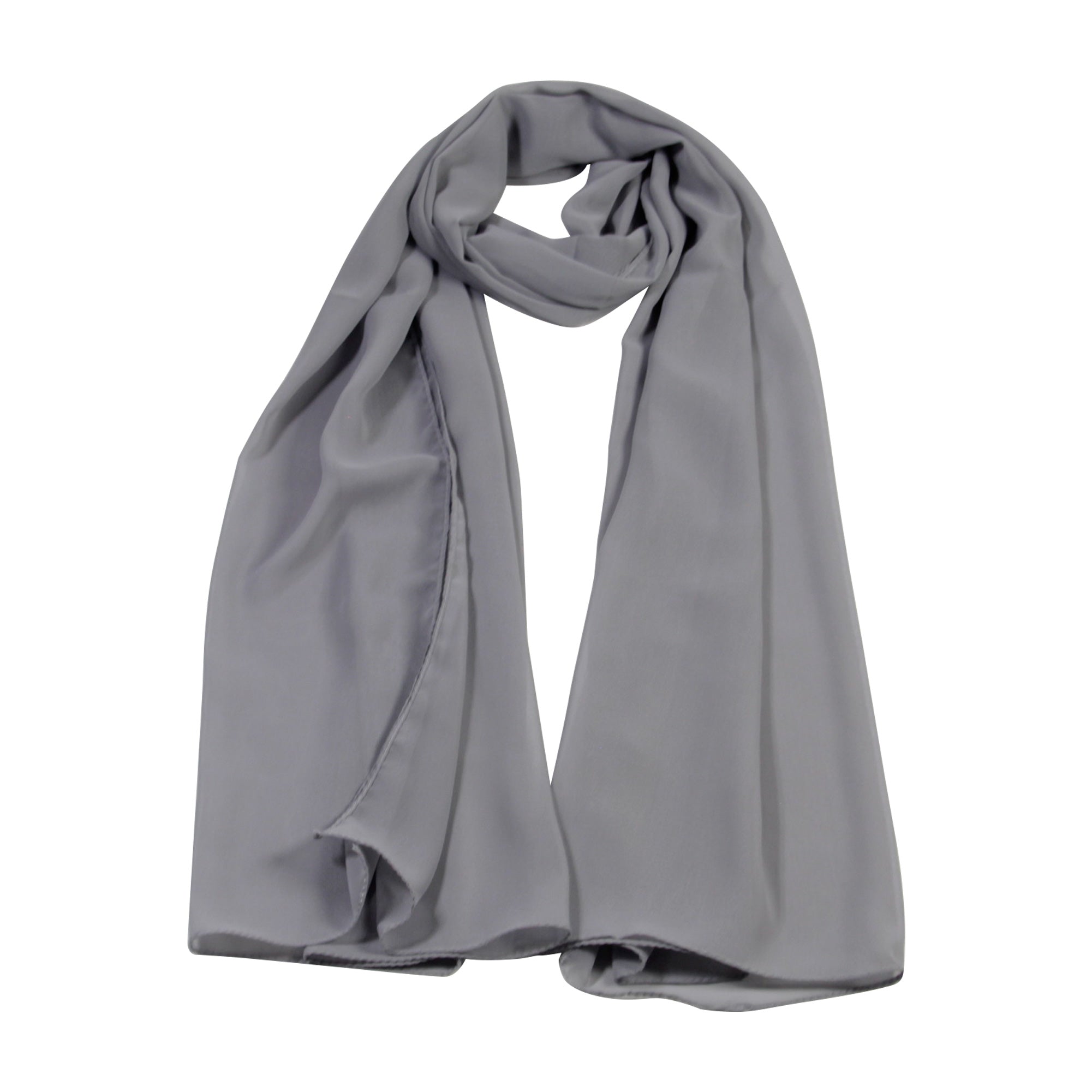 Light Gray Breathable Turkish Chiffon Women's Scarf Head wrap Shawl - Hijaz