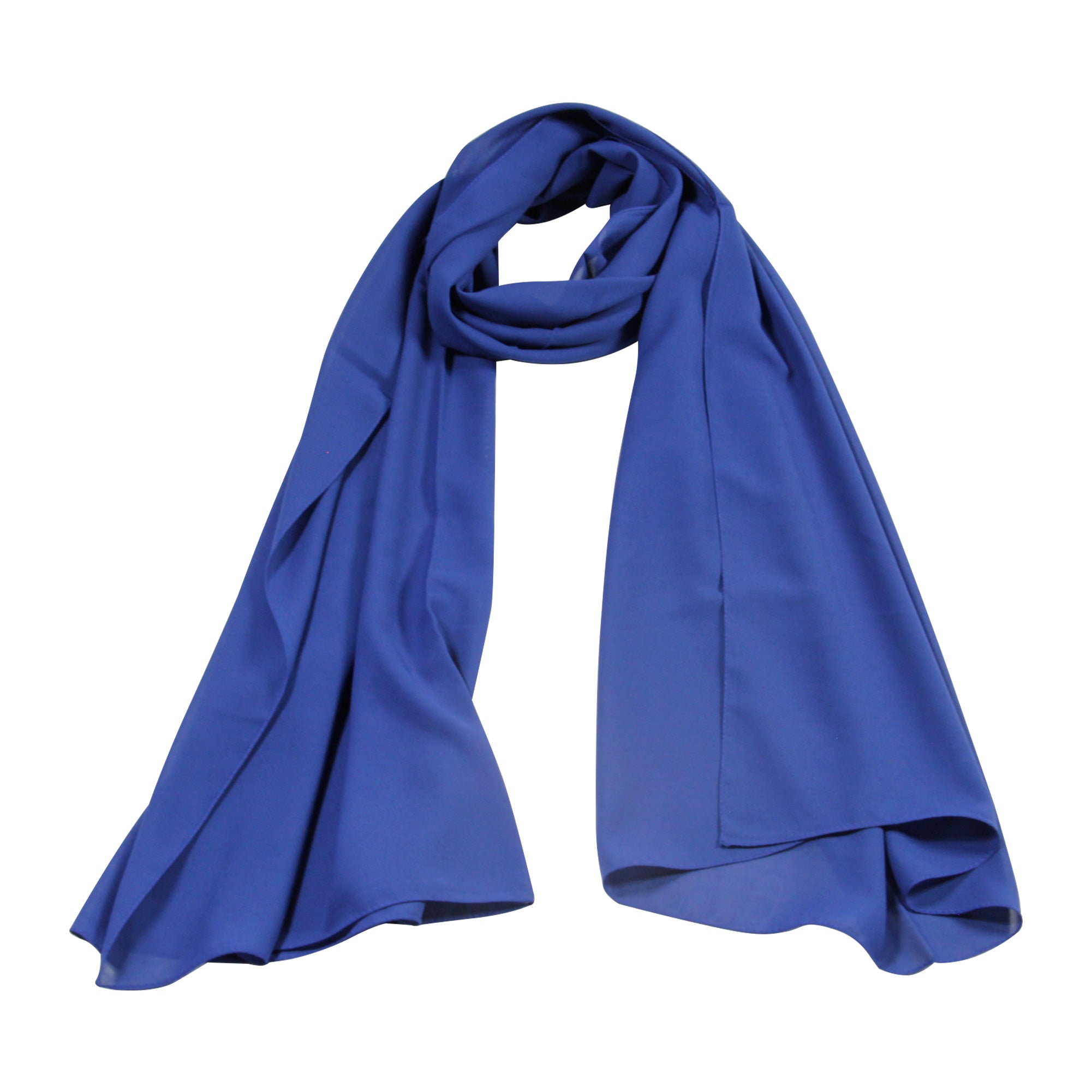 Royal Blue Breathable Turkish Chiffon Women's Scarf Head wrap Shawl - Hijaz