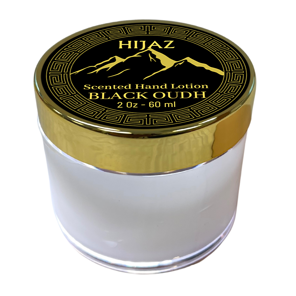 2Oz Black Oudh Natural Scented Hand and Body Lotion for Dryness With Aloe - Hijaz