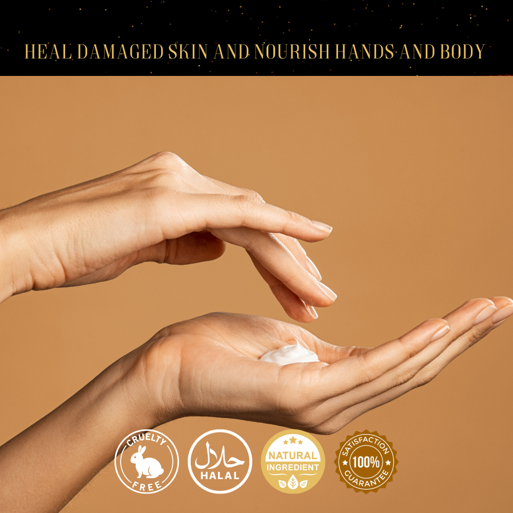 2Oz Black Oudh Natural Scented Hand and Body Lotion for Dryness With Aloe - Hijaz