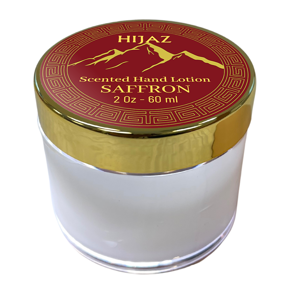 2Oz Saffron Natural Scented Hand and Body Lotion for Dryness With Aloe - Hijaz