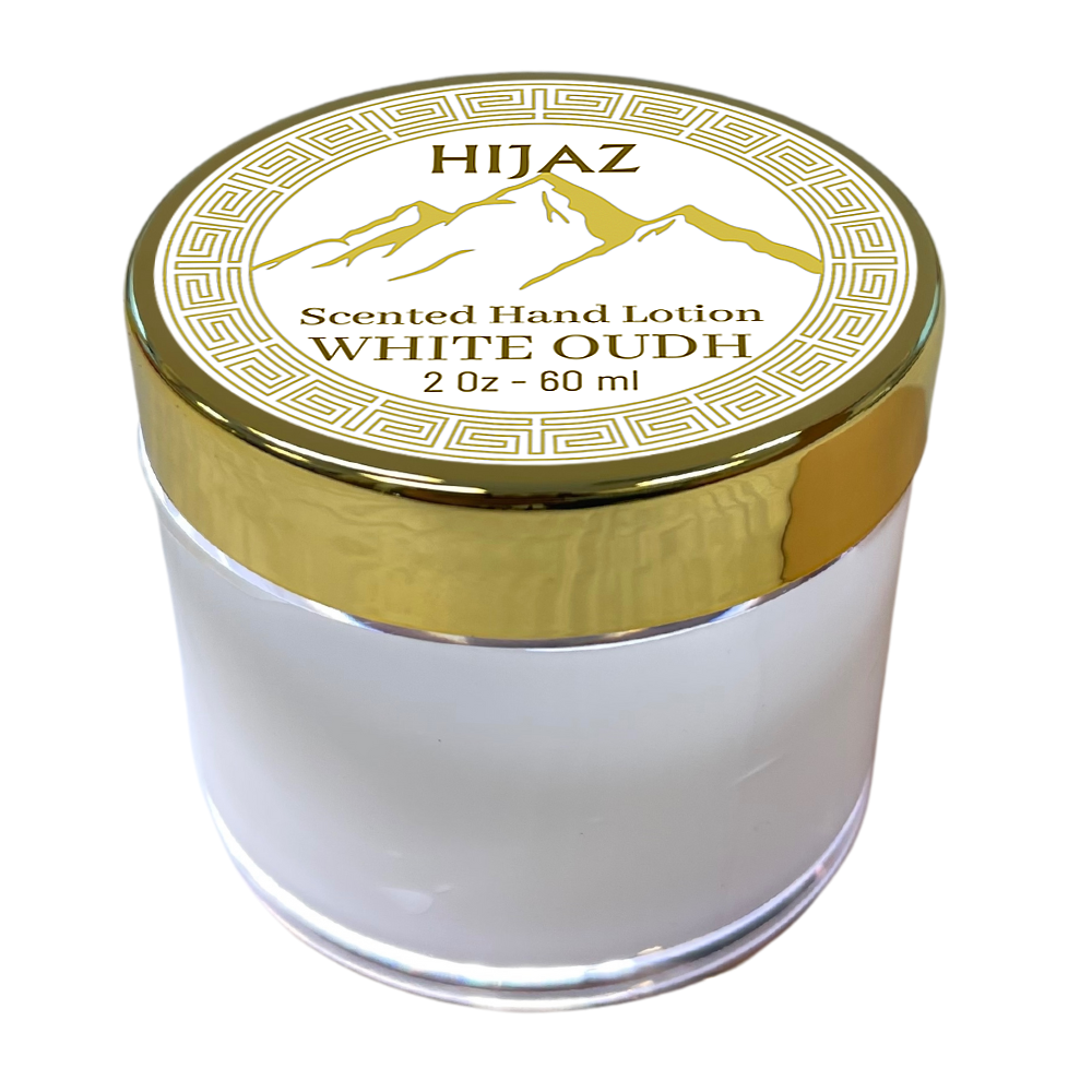 2Oz White Oudh Natural Scented Hand and Body Lotion for Dryness With Aloe - Hijaz