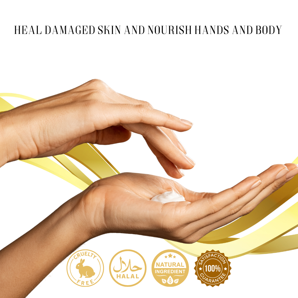 2Oz White Oudh Natural Scented Hand and Body Lotion for Dryness With Aloe - Hijaz