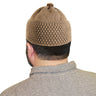 Brown Knit Mens Prayer Cap Kufi Hat Beanie With puff - Hijaz