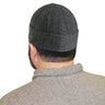 Slate Gray Mens Prayer Cap Kufi Hat Beanie With Vertical Seams - Hijaz