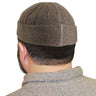 Brown Mens Prayer Cap Kufi Hat Beanie with Vertical Seams - Hijaz