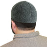 Gray Mens Prayer Cap Kufi Hat Cuffless Beanie - Hijaz