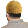 Tan Marbled Knit Mens Prayer Cap Kufi Hat - Hijaz