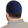 Navy Blue Knit Mens Prayer Cap Kufi Hat Beanie - Hijaz