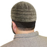 Gray Knitted Marled Mens Prayer Kufi Cap Circumfrence - Hijaz