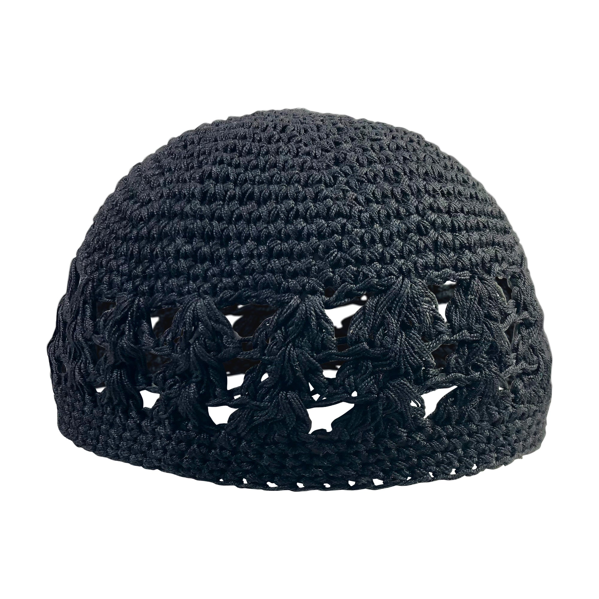 (8 Colors) Stretchable Extra Large Stretchable Crochet Beanie Weave Kufi Skull Cap - Hijaz