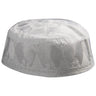 Mens Palm Design Kufi Hat White Embroidered Cap Middle East Headwear - Hijaz