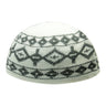 Cool Gray Stretchable Knit Kufi Beanie Skull Cap Topi with Diamond Designs - Hijaz