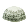 Warm Gray Stretchable Knit Kufi Beanie Skull Cap Topi with Diamond Designs - Hijaz