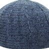 Navy Blue Wool One Size Fits All Winter Kufi Skull Cap Hat - Hijaz