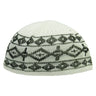 Dark Gray Stretchable Knit Kufi Beanie Skull Cap Topi with Diamond Designs - Hijaz