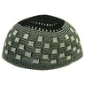 Black Soft Stretchable Knit Kufi Beanie Skull Cap Topi Checker Design - Hijaz
