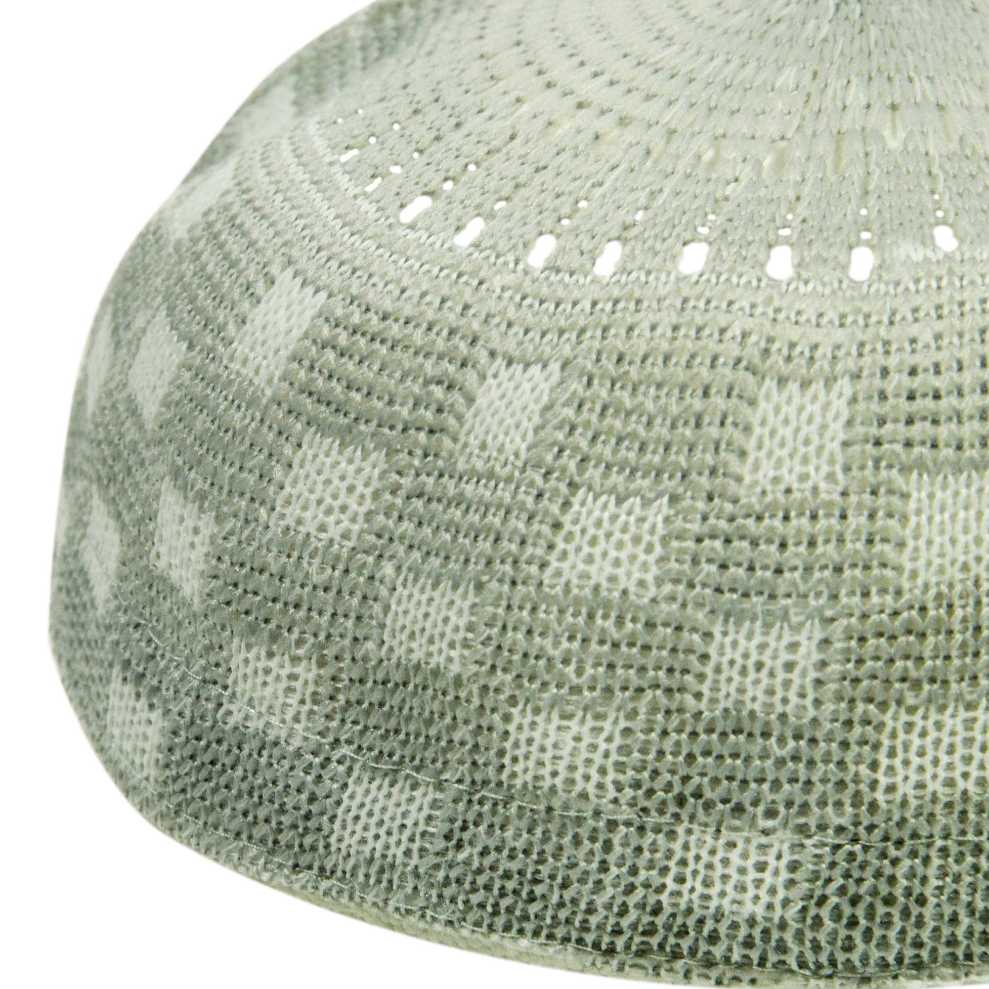 Gray Soft Stretchable Knit Kufi Beanie Skull Cap Topi Checker Design - Hijaz
