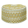 White with Gold Embroidery Omani Style Tall Hard Kufi Hat Skull Cap - Hijaz