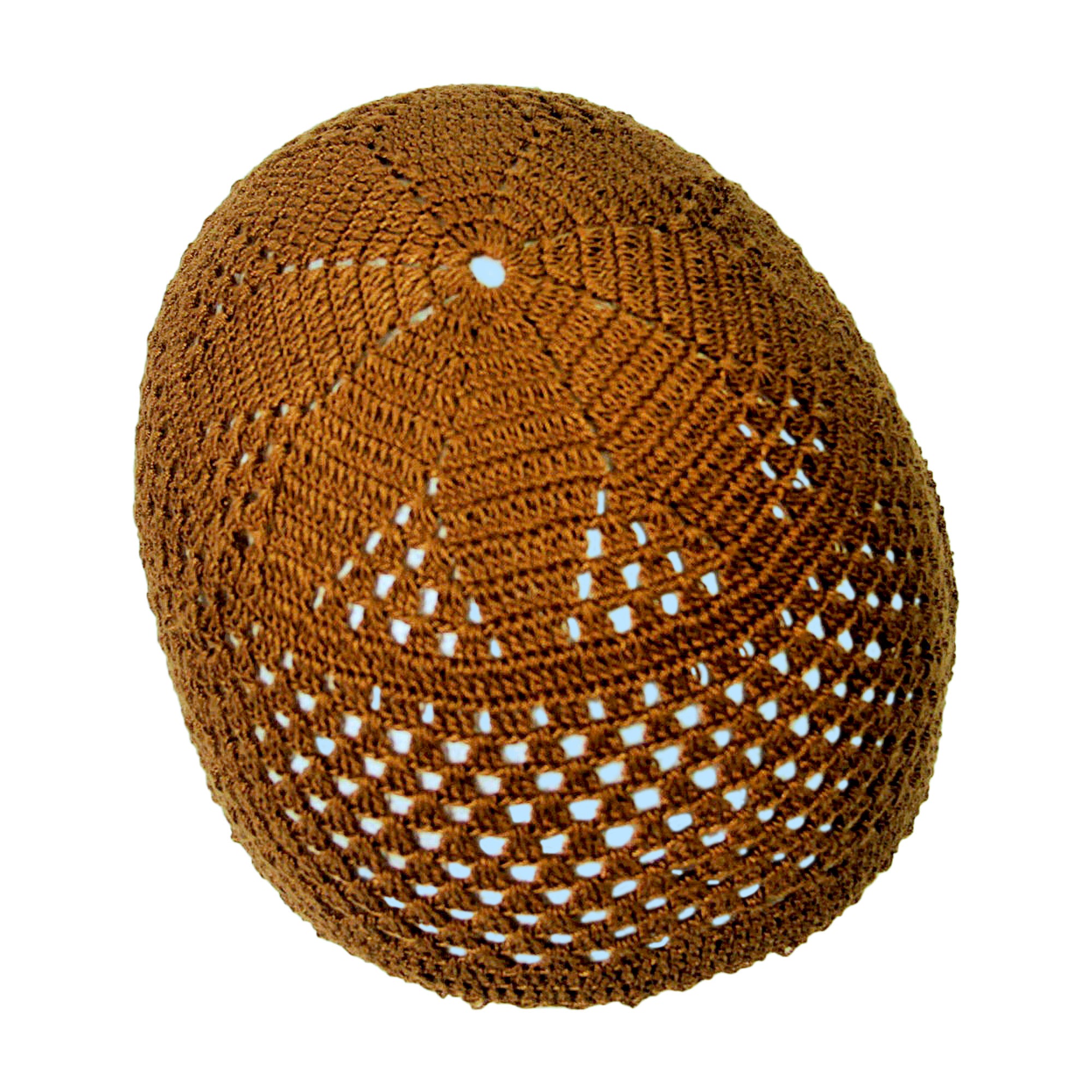 Sienna Brown Knitted Kufi Skull Cap One Size Fits All Men's Beanie - Hijaz