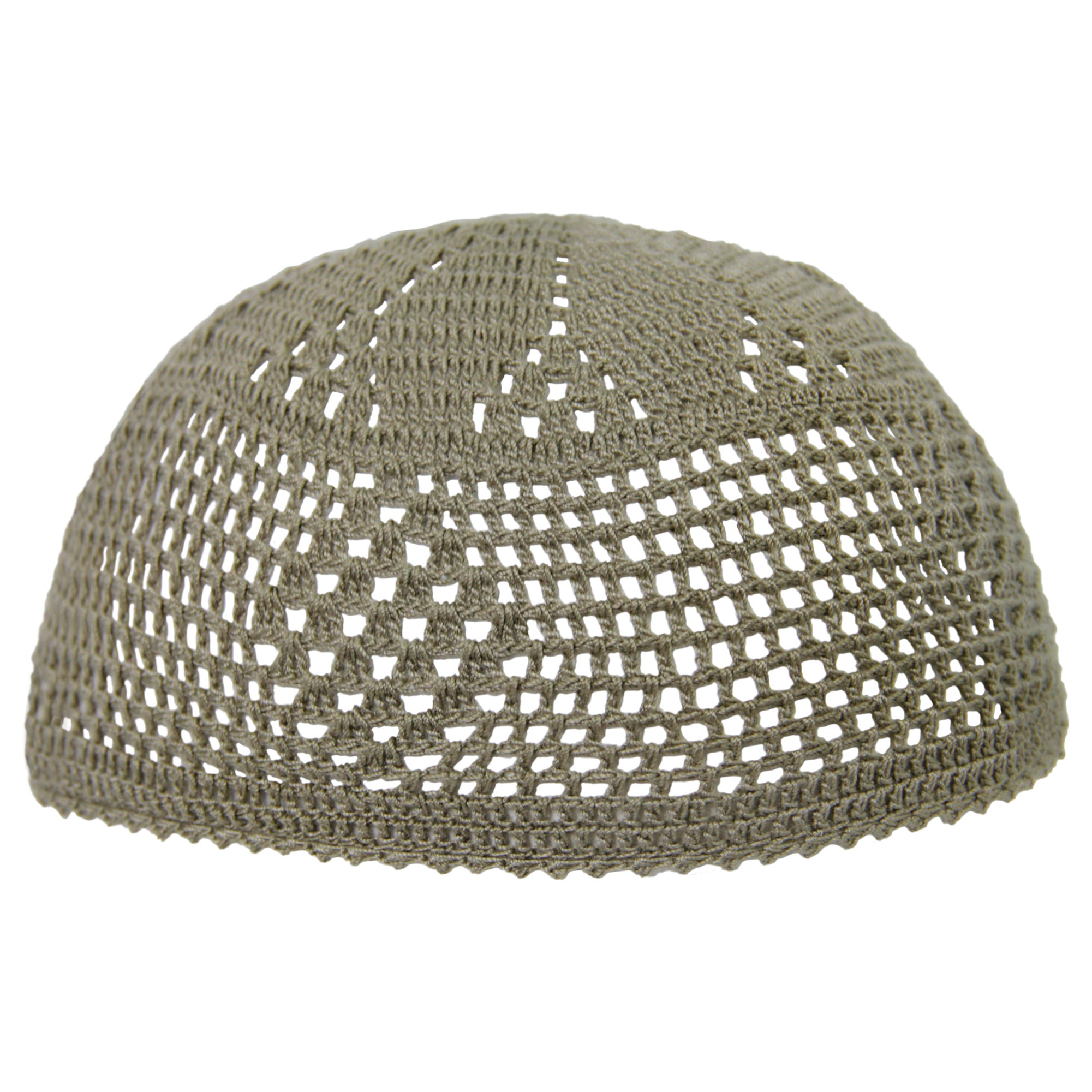 Warm Gray Knitted Kufi Skull Cap One Size Fits All Men's Beanie - Hijaz