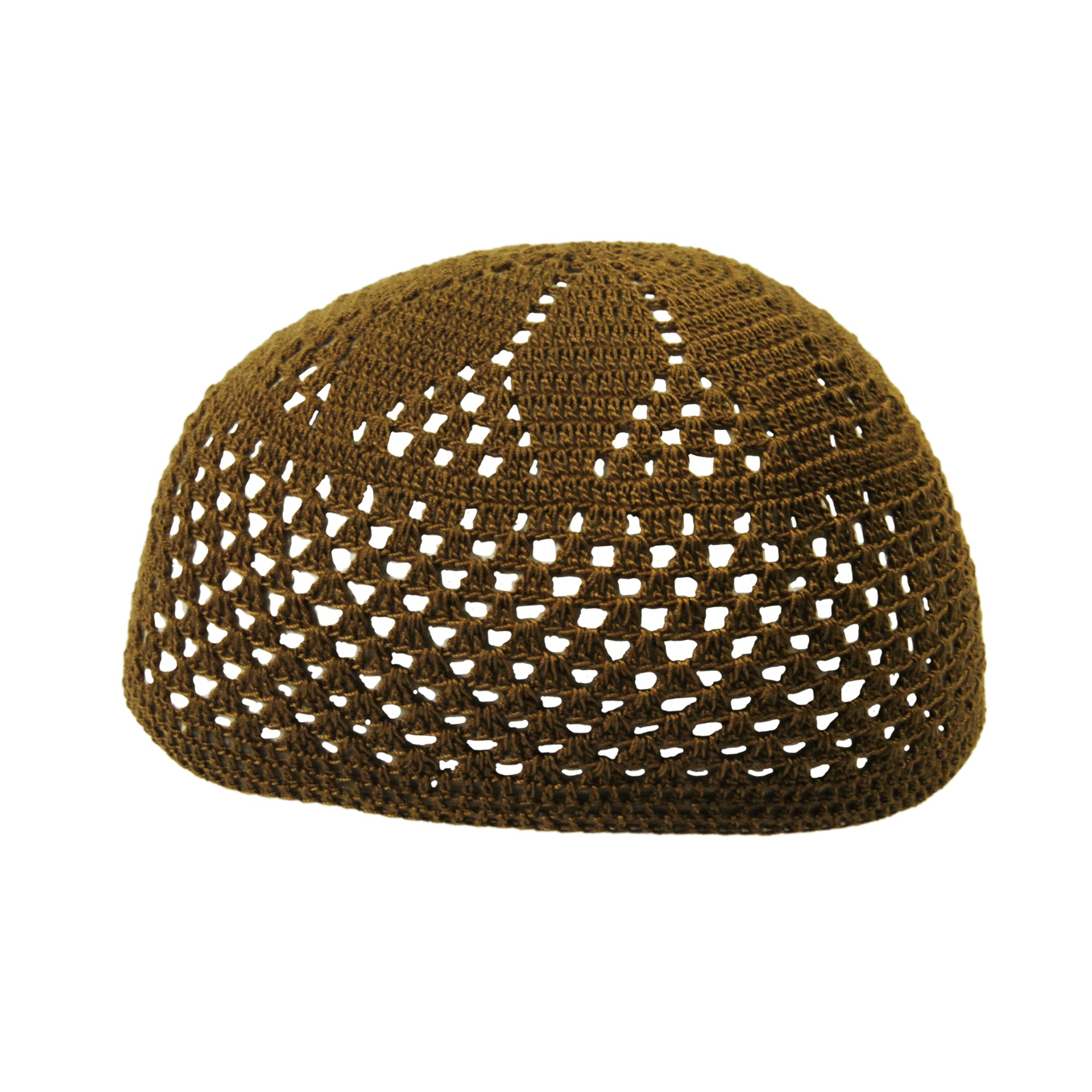 Dark Brown Knitted Kufi Skull Cap One Size Fits All Men's Beanie - Hijaz