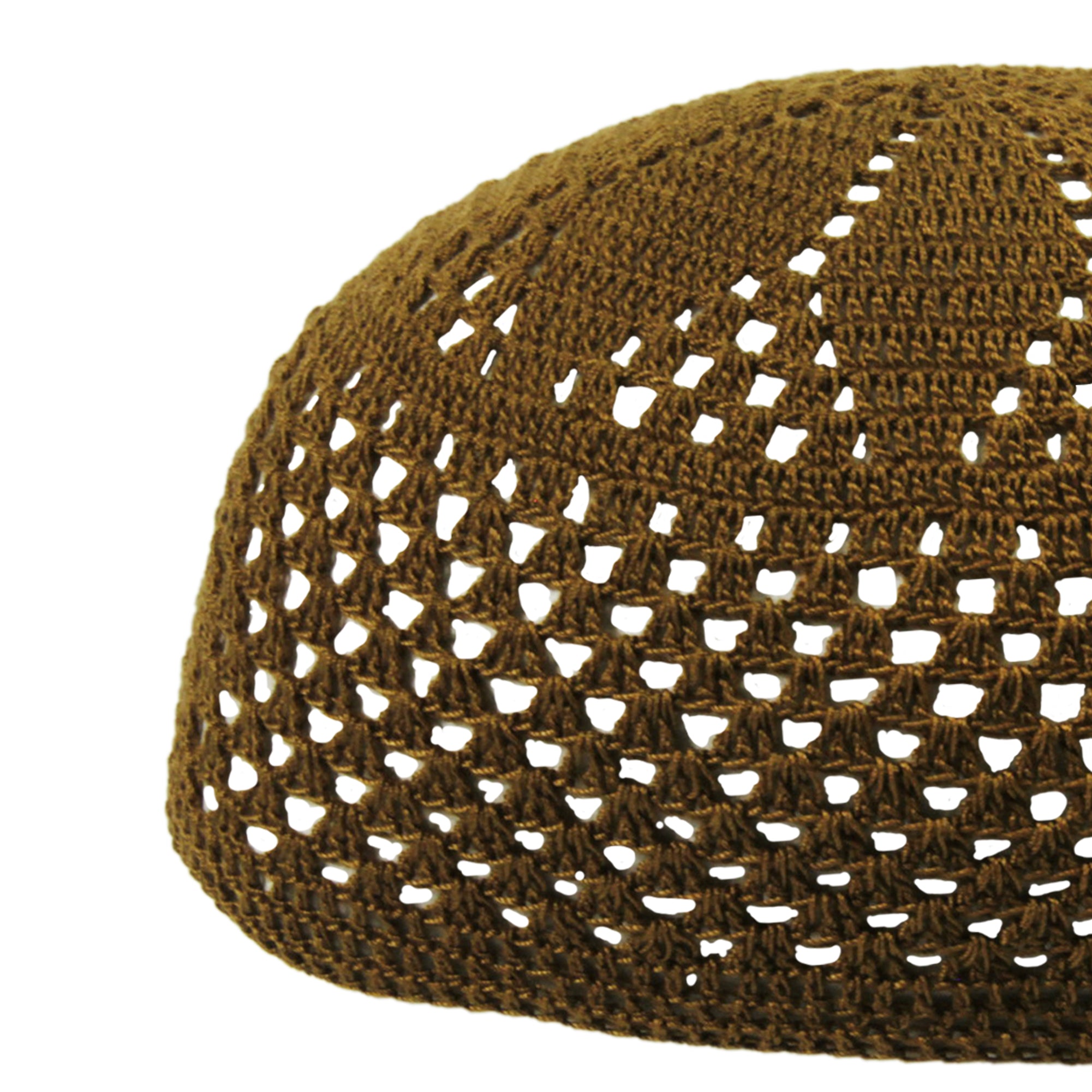 Dark Brown Knitted Kufi Skull Cap One Size Fits All Men's Beanie - Hijaz