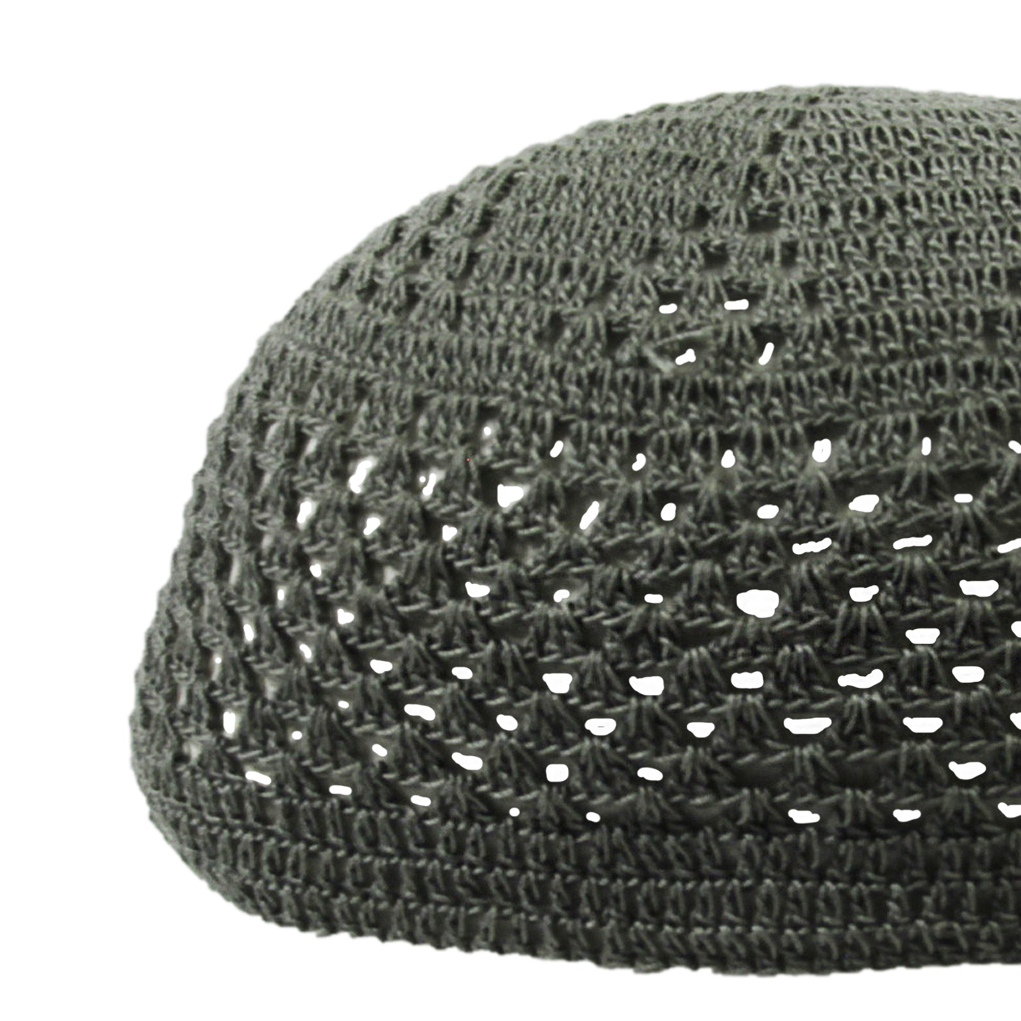 Cool Gray Diamond Knitted Kufi Skull Cap One Size Fits All Men's Beanie - Hijaz