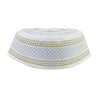 White Gold and Light Blue Diamond Stitch Men's Hard Kufi Hat Coofie Crown - Hijaz