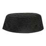 Plain Black Lotus Arch Stitch Men's Hard Kufi Hat Coofie Crown - Hijaz
