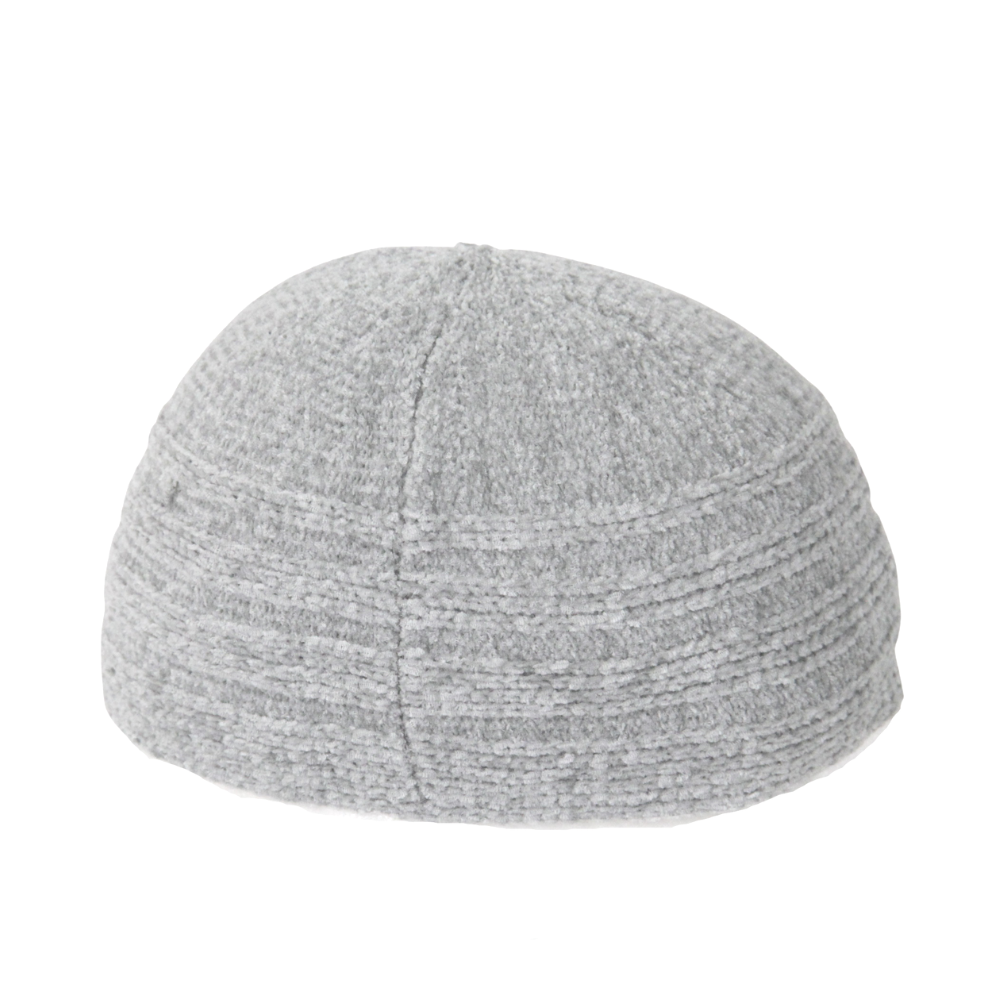 Light Gray Wool Winter Large Skull Cap Beanie One Size Men's Kufi Hat - Hijaz