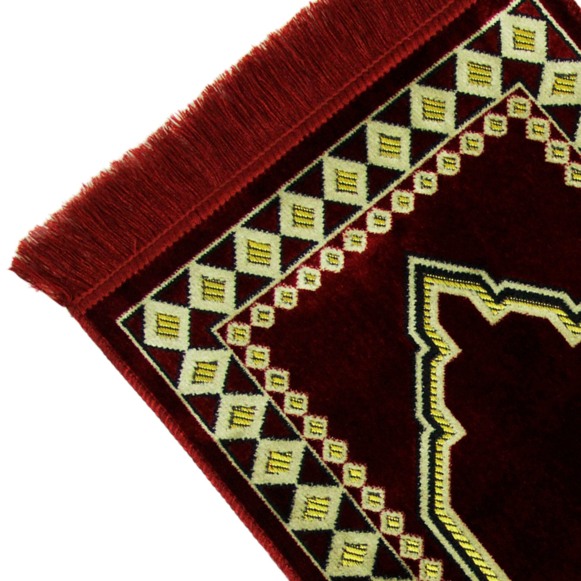 Red Diamond Archway Kids Prayer Rug Mat For Children Sajada Junior - Hijaz