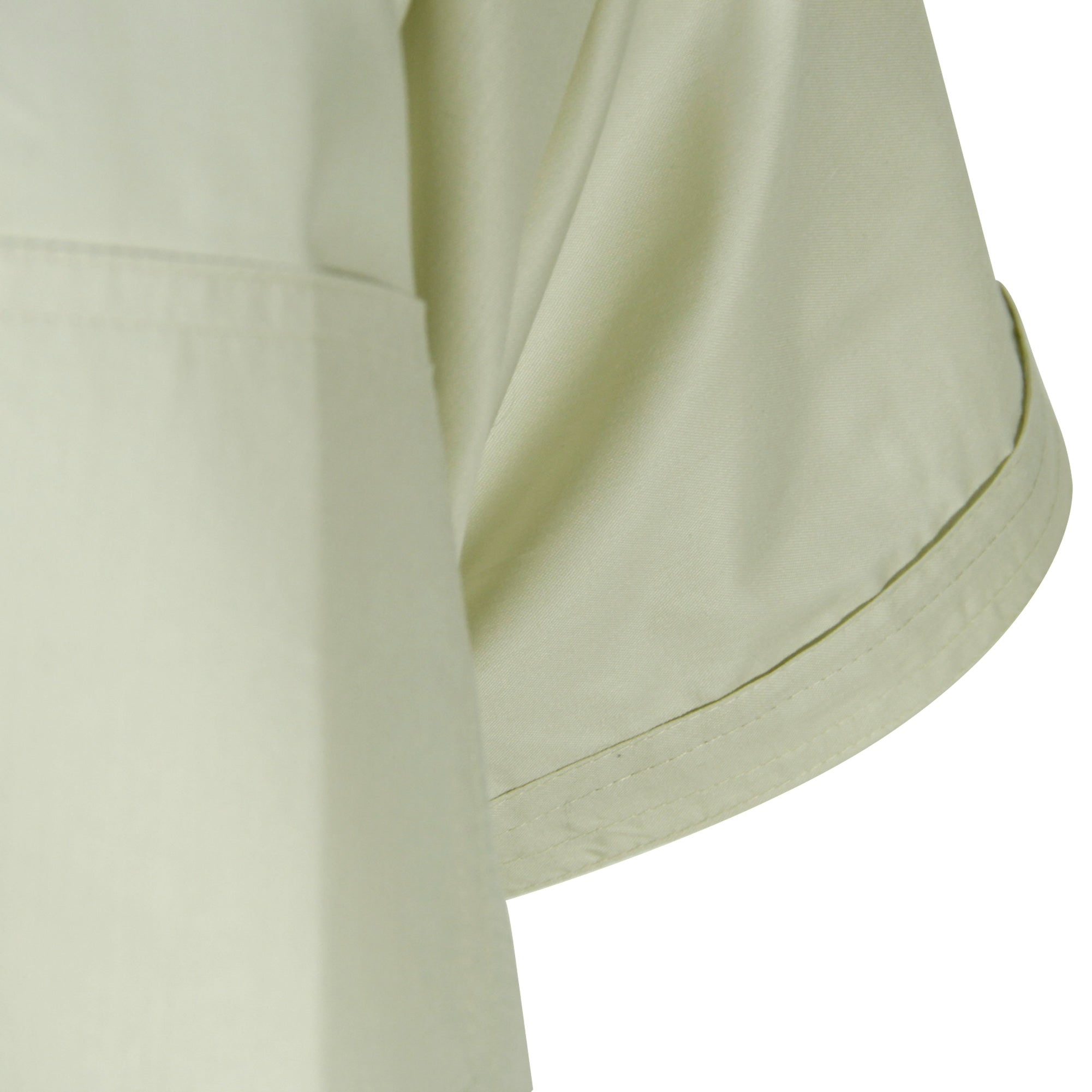 Cream V-Neck Short Sleeve Casual Cotton Men's Thobe Arab Robe Dishdasha - Hijaz